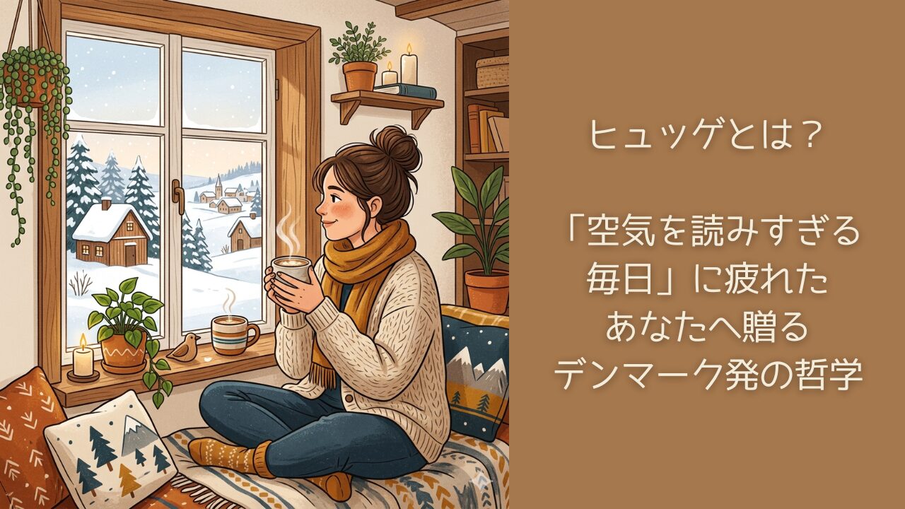 コーヒー片手に窓の外を見る