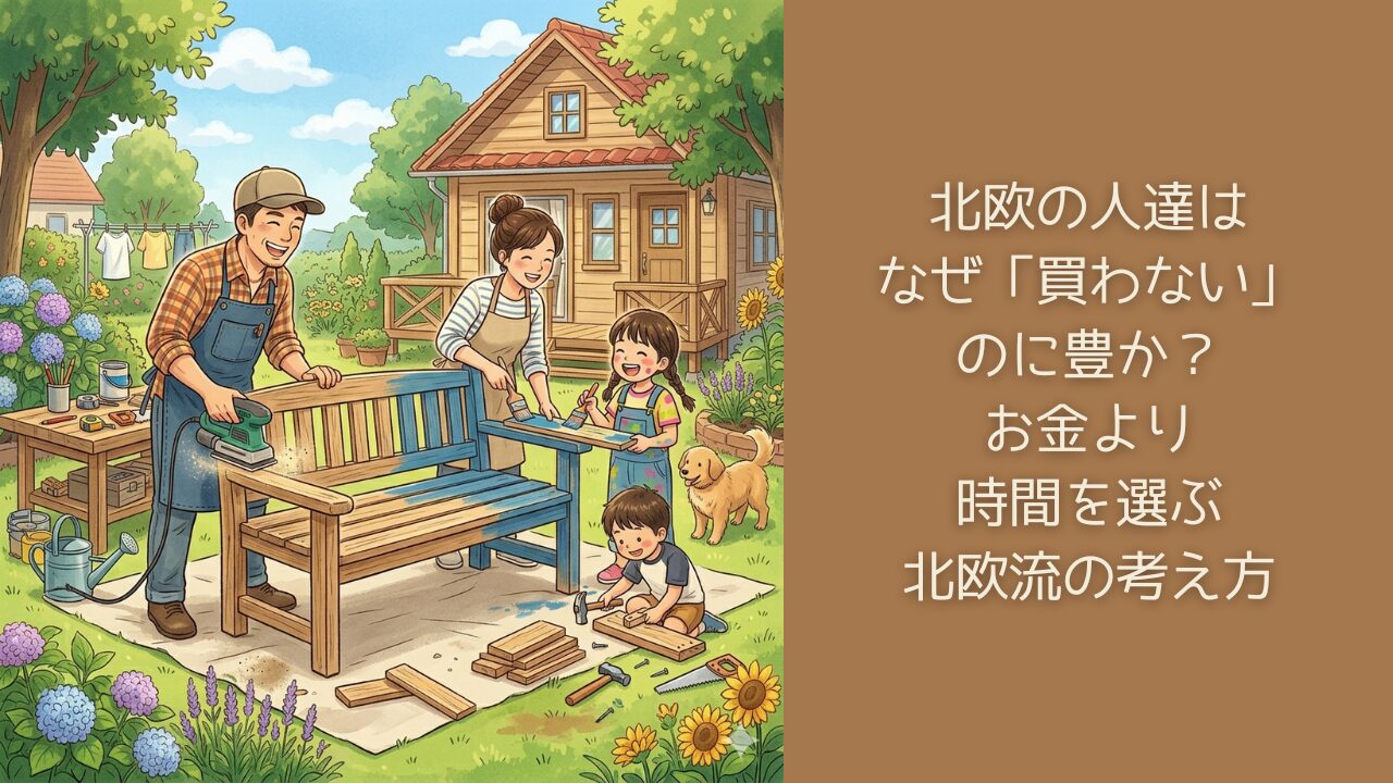 家族で庭でDIY
